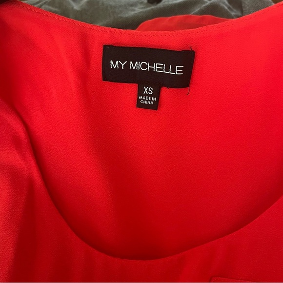 My Michelle Tank Top Women's Size XS Red Side Zippers Pocket Classic Shell - Picture 6 of 6
